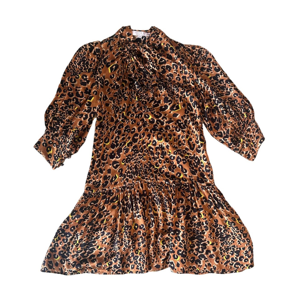 Hunter Bell Leopard Silk Mini Dress Size XS